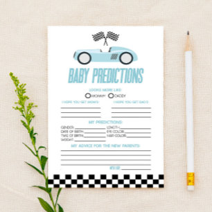 Papier Jeu de prédictions pour Baby Shower sur le thème d
