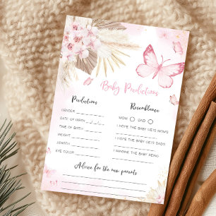 Papier Jeu de prédictions pour bébé à la Baby Shower Papi