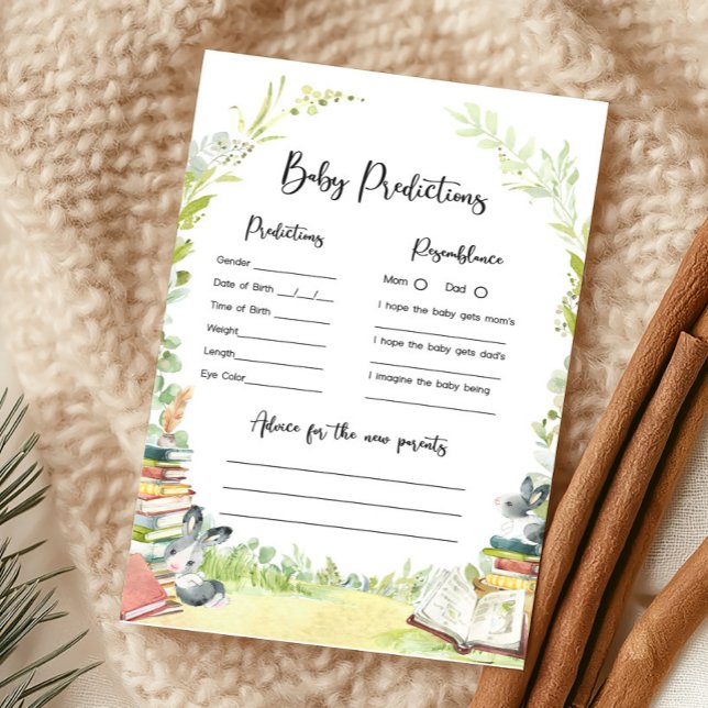 Papier Jeu de prédictions pour bébé à la douche Nouveau C (Storybook New Chapter Baby Shower Game)