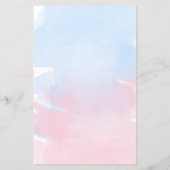 Papier Jeu de prédictions pour bébé à l'aquarelle rose bl (Dos)