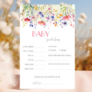 Papier Jeu de prédictions pour bébé Wildflower