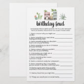 Papier Jeu de querelle d'anniversaire avec réponses (Devant / Derrière)