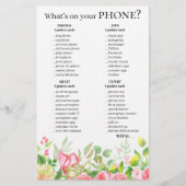 Papier Jeu de questions par téléphone 💍 Fête des mariées (Devant)