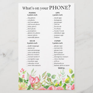 Papier Jeu de questions par téléphone 💍 Fête des mariées