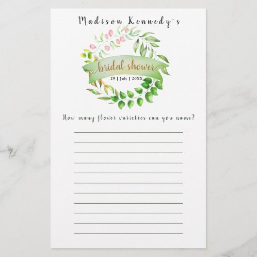 Papier Jeu de questions par téléphone 💍 Fête des mariées (Dos)