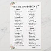 Papier Jeu de questions par téléphone 💍 Fête des mariées (Devant)
