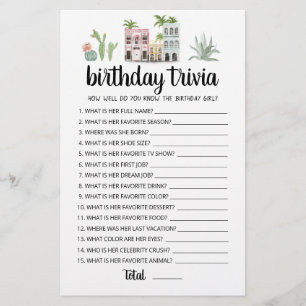 Papier Jeu de questions-réponses modifiables pour anniver