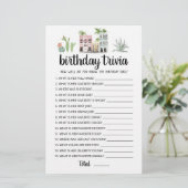 Papier Jeu de questions-réponses modifiables pour anniver (Debout devant)