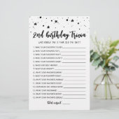 Papier Jeu de quiz anniversaire 2 ans modifiable Jeu de f (Debout devant)