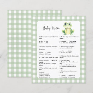 Papier Jeu de quiz bébé Grenouille Baby Shower