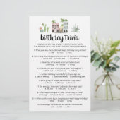 Papier Jeu de quiz d'anniversaire avec réponses Fête d'an (Debout devant)
