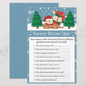 Papier Jeu de quiz de bébé-réception sur les rimes matern (Devant / Derrière)