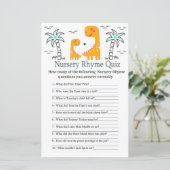 Papier Jeu de quiz de comptine pour bébé shower orange Di (Debout devant)