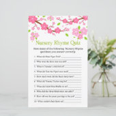 Papier Jeu de quiz de comptine pour bébé sur une branche  (Debout devant)