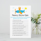 Papier Jeu de quiz sur les comptines pour bébé avec un av (Debout devant)