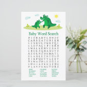 Papier Jeu de recherche Baby shower de mot d'alligator mû (Debout devant)