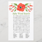 Papier Jeu de recherche Baby shower de mots (Devant)