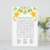 Papier Jeu de recherche de mots Baby shower Narcissus (Debout devant)