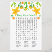 Papier Jeu de recherche de mots Baby shower Narcissus (Devant)