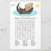 Papier Jeu de recherche de mots de Baby shower (Devant)