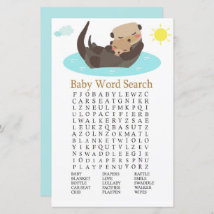 Papier Jeu de recherche de mots de Baby shower