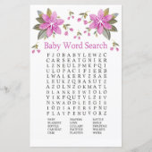 Papier Jeu de recherche de mots pour Baby Shower avec des (Devant)