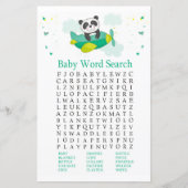 Papier Jeu de recherche de mots pour Baby Shower avec un (Devant)