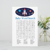 Papier Jeu de recherche de mots pour Baby Shower sur le t (Debout devant)