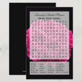 Papier Jeu de recherche de mots pour la fête nuptiale - R (Devant / Derrière)