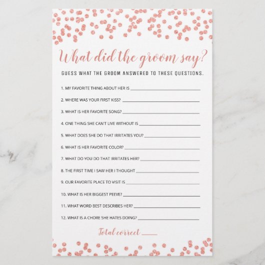 Papier Jeu de salle de bain de mariage modifiable Que a d (Devant)