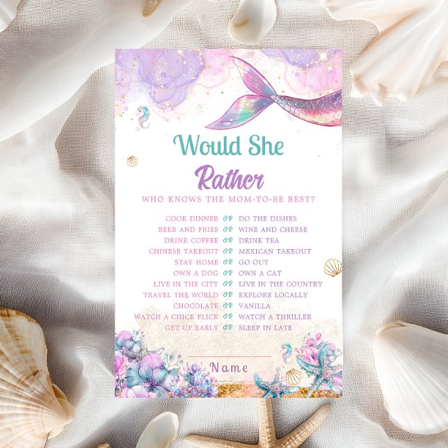 Papier Jeu de Salle de Bain Sirène Would She Rather (Créateur téléchargé)