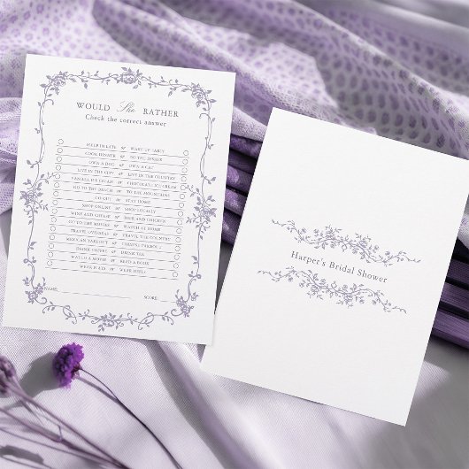 Papier Jeu de Salle de Bain 'Would She Rather' à la Lavan