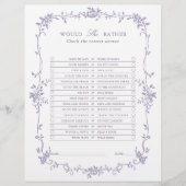 Papier Jeu de Salle de Bain 'Would She Rather' à la Lavan (Devant)