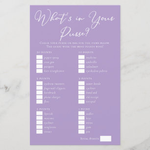 Papier Jeu de Salle de Mariage Objets Violet Lilas dans S