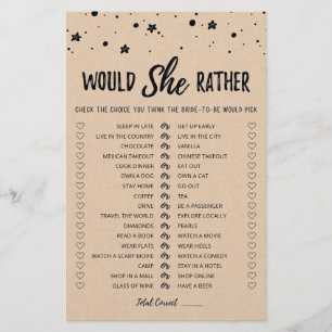 Papier Jeu de Salle de Mariage 'Plutôt Elle' Modifiable
