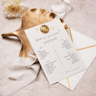 Papier Jeu de salle de mariage : Qu'y a-t-il dans votre s