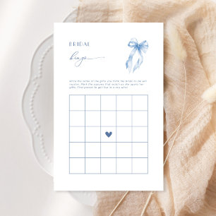 Papier Jeu de salle de mariage ruban bleu Bingo de mariag