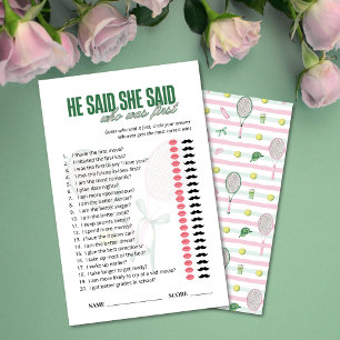 Papier Jeu de Salle de Mariage sur le Thème de Tennis Il 