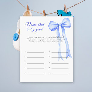 Papier Jeu de shower pour bébé - thème ruban bleu