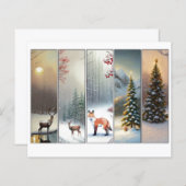 Papier Jeu de signets de Noël à thème Woodlands (Devant / Derrière)