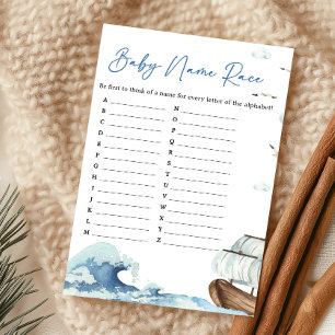 Papier Jeu de société de nom de bébé sous la douche pour
