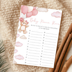 Papier Jeu de société pour la révélation du nom du bébé à