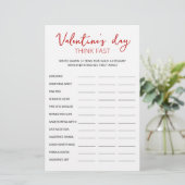 Papier Jeu de société Saint-Valentin Think Fast, Think Qu (Debout devant)