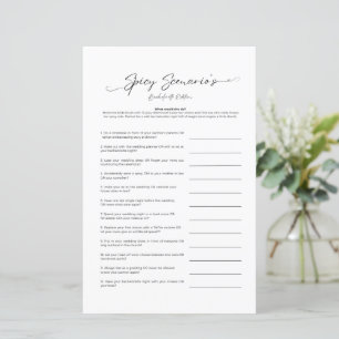 Papier Jeu de soirée de fiançailles Scénarios Piquants