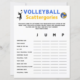 Papier Jeu de stractergories de volleyball
