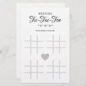 Papier Jeu de table décorative mariage Tic-Tac-Toe (Devant / Derrière)