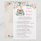 Papier Jeu de téléphone floral pour la mariée (Devant / Derrière)