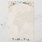 Papier Jeu de téléphone floral pour mariage (Dos)