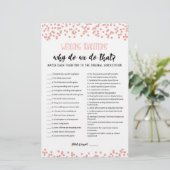 Papier Jeu de traditions de mariage avec réponses (Debout devant)
