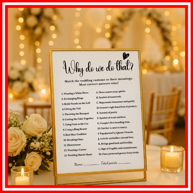 Papier Jeu de traditions de mariage Jeu de douche de mari (Créateur téléchargé)
